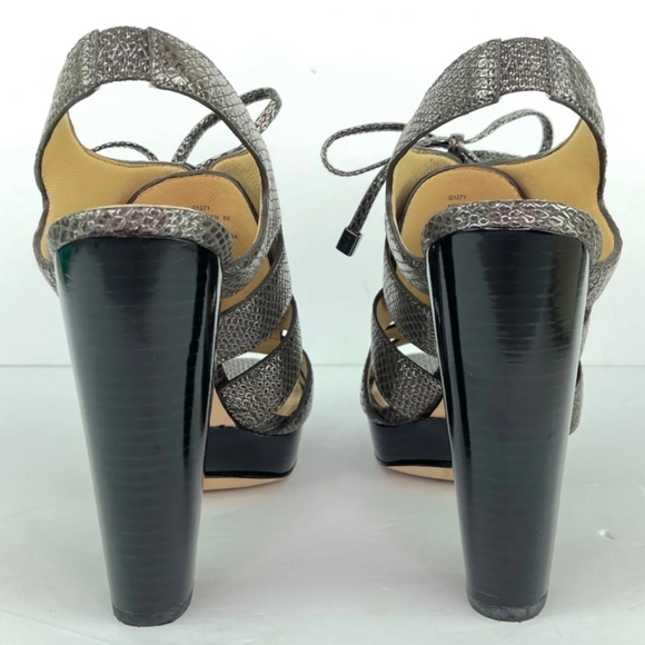 Coach Moreen Women's Snake Print High Heel Bronze Sandals Shoes Size US 8 - Picture 3 of 4